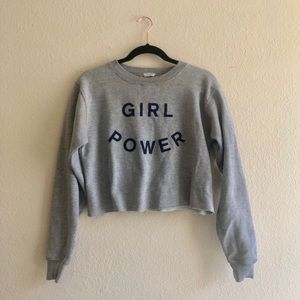 Girl Power Crop Top Sweater